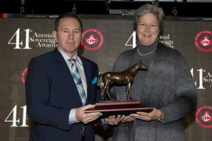 VEA President Debbie Easter accepted the Sovereign Award on behalf of Diane Manning.