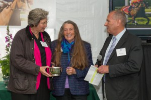 Susie Chatfield-Taylor of Morgan's Ford Farm accepts the award for Go Blue Or Go Home