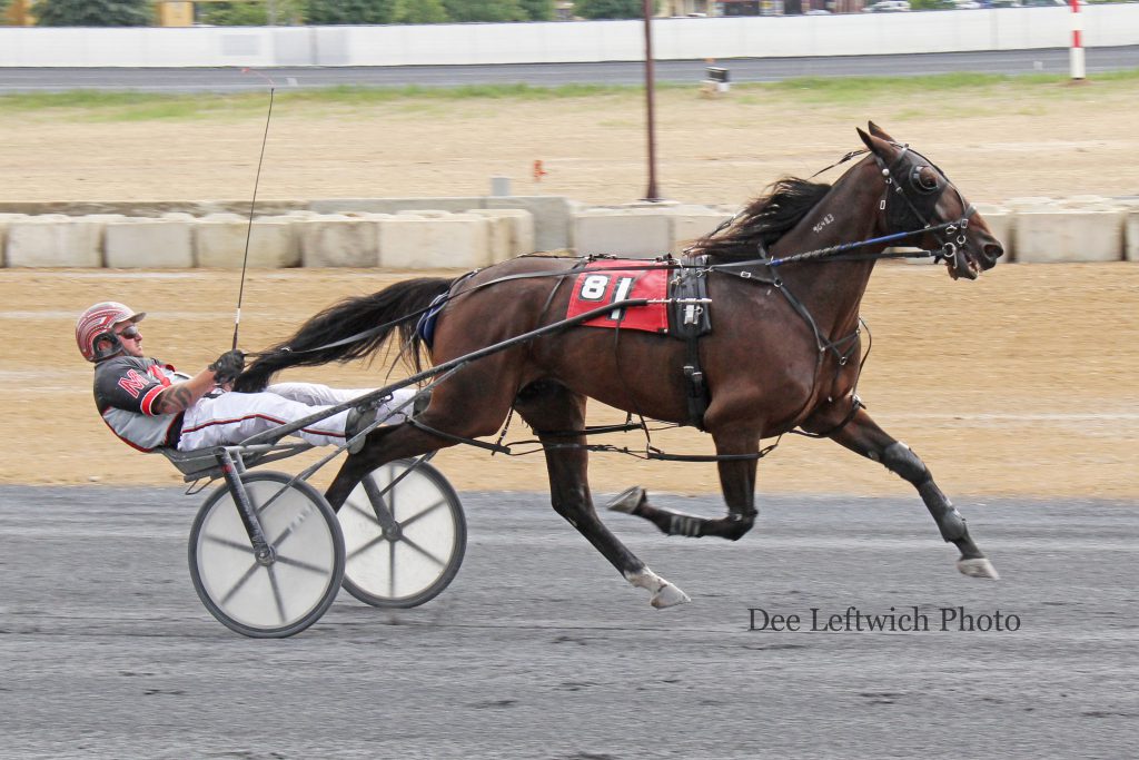 Last Chance Harvey, who was DQ'd after winning last weekend, came back with a wire-to-wire effort Sept. 25th. Photo courtesy of Dee Leftwich.