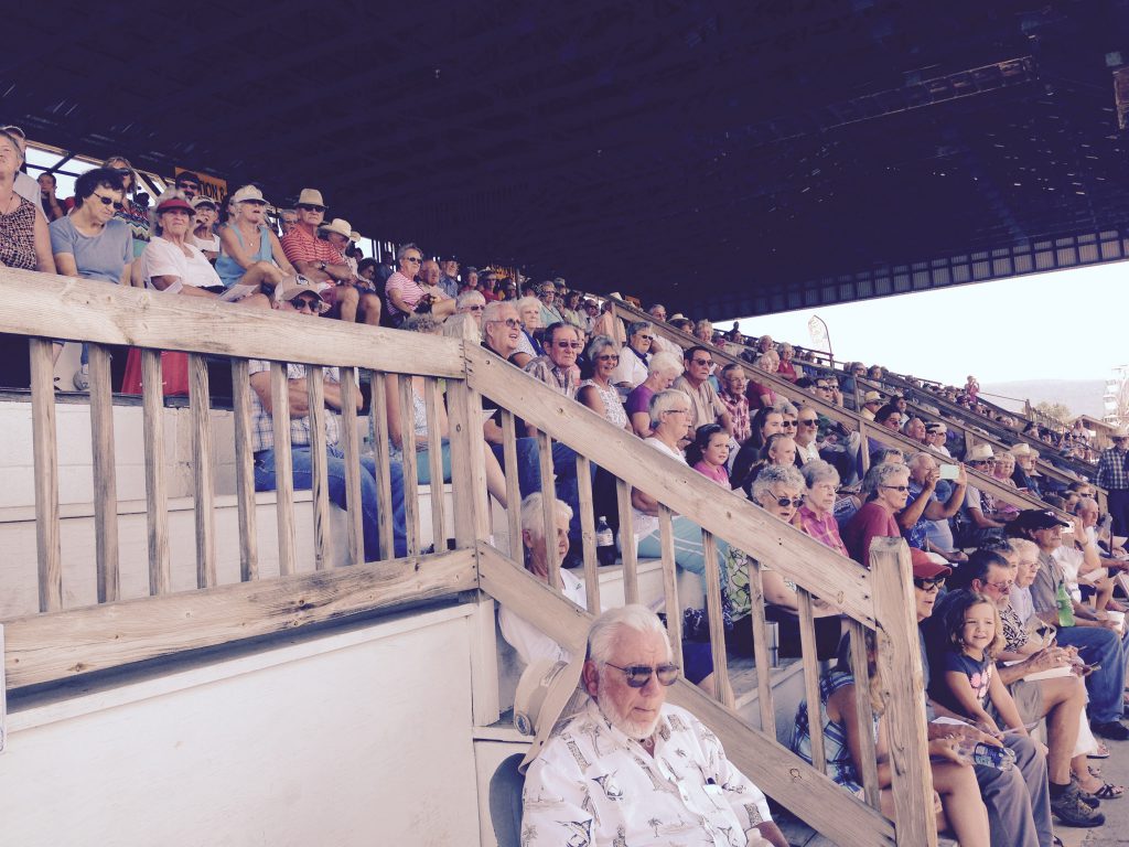 A full house came pout to see the first day of County Fair racing over the renovated track in Woodstock.
