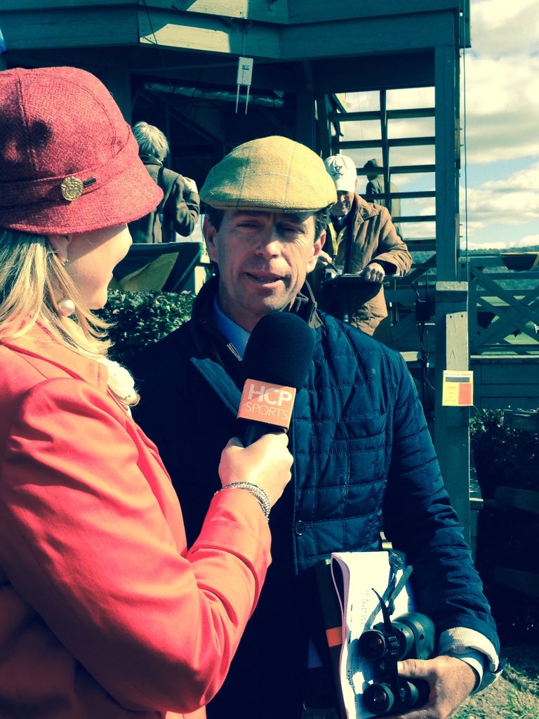 Trainer Arch Kingsley, who conditions 2016 Zeke Ferguson winner Top Striker, is interviewed after the stakes.